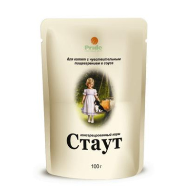 Стаут 0,1кг влажный корм в соусе для котят с чувствительным пищеварением (773731)