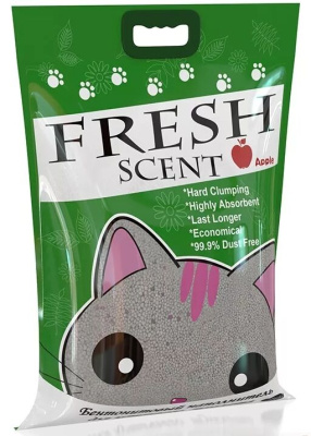 Наполнитель (Fresh Scent) комкующийся Яблоко 10л свежесть  