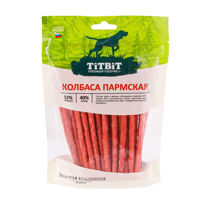 TiTBiT 0,015кг Золотая коллекция колбаса Пармская для собак