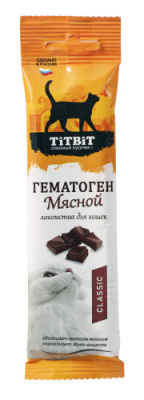 TiTBiT 0,03кг гематоген мясной classic (1шт) для кошек