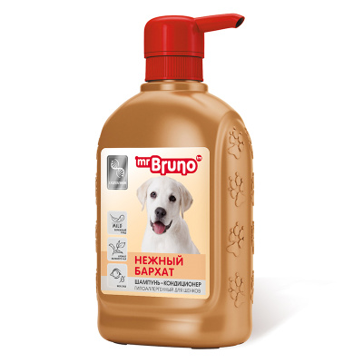Шампунь (Mr.Bruno) 0,35л № 6 Нежный бархат для щенков, NEW