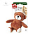 Игрушка GiGwi 75401 Медведь с пищалкой 10см д/собак, серия PLUSH FRIENDZ