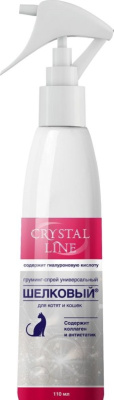 Груминг-спрей (Crystal Line) Шелковый, универсальный для кошек и котят, 110 мл Груминг-спрей (Crystal Line) Шелковый, универсальный для кошек и котят, 110 мл