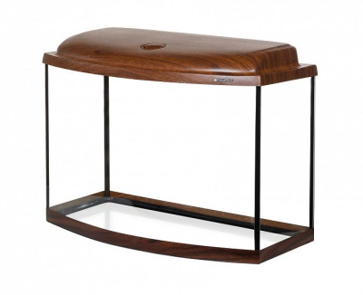 Аквариум AquaPlus STD LED Ф70 орех (61х32х45 см) стекло 5 мм, фигурный, 62 л., со свет. модул. 