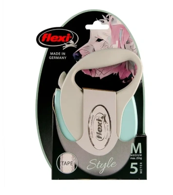 Рулетка (Flexi) Style М ремень 5м до 25кг мятный