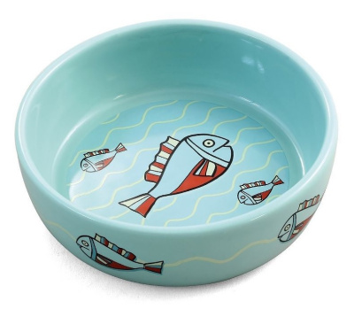 Миска (Triol) керамическая Рыбка для кошек 350мл