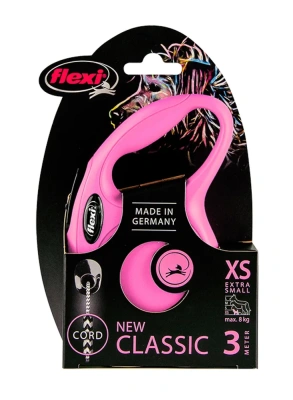 Рулетка (Flexi) "Cat" трос 3м до 8кг розовый