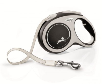 Рулетка (Flexi) New Comfort ХS ремень 3м до 12кг черный