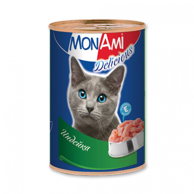 МОНАМИ консервы для кошек ИНДЕЙКА 20*350 ГР