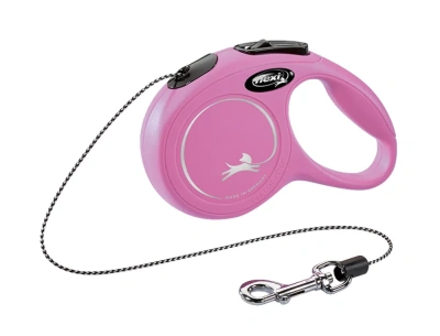 Рулетка (Flexi) "Cat" трос 3м до 8кг розовый