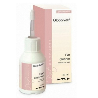 Лосьон (Globalvet) Ear Cleaner для ушей, профилактика бактериальных и грибковых отитов, 50мл