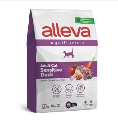 Alleva Equilibrium Sensitive 1,5кг с уткой сухой корм для взрослых кошек (101158)