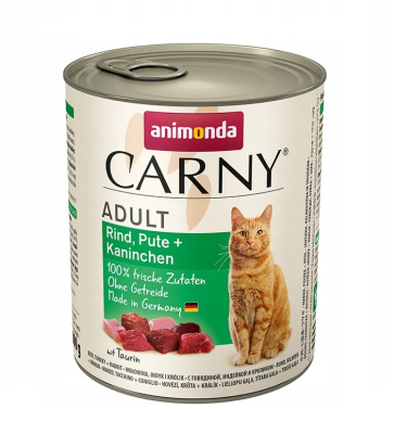 Анимонда Carny Adult 800г с говядиной, индейкой и кроликом д/взрослых кошек (837361)