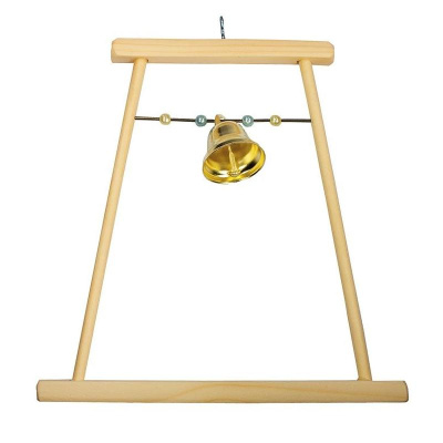 Иг.д/птиц RP8543 Качель дерев. с бусами и колокольчиком