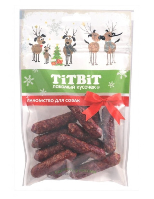 TiTBiT 0,08кг колбаски Венгерские для собак (Новогодняя коллекция) 