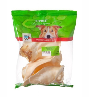 TiTBiT ухо говяжье XXL - мягкая упаковка