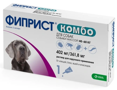 Фиприст Комбо 4,02мл (1пип) для собак 40кг-60кг (ЛИЦЕНЗИЯ)