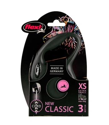 Рулетка (Flexi) NEW CLASSIC CAT XS 3 м 8 кг черный