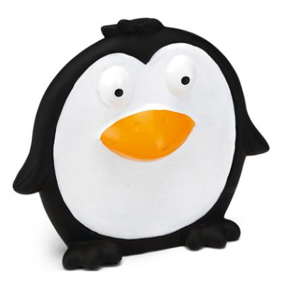 Игрушка Бизтис (Beeztees) 621145 Пингвин плоский черный, винил 14см