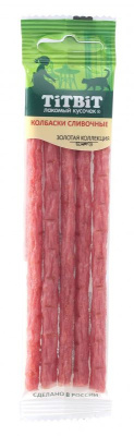 TiTBiT 0,16кг Золотая коллекция колбаски Сливочные для кошек