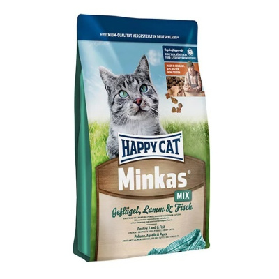 Хеппи Кет Minkas Adult 10кг птица, ягненок и рыба д/кошек (004199)