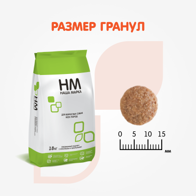 Наша Марка 18кг с кроликом и перепелами сухой корм для взрослых собак (773892)