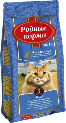 Родные корма 2,045кг (5 фунтов) сухой корм для стерилизованных кошек и кастрированных котов (537642) Родные корма 2,045кг (5 фунтов) сухой корм для стерилизованных кошек и кастрированных котов (537642)