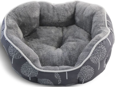 Лежанка (Triol) овальная Сказочный лес M, серая, 57*52*18мм