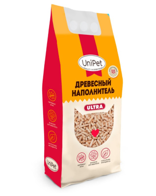 Наполнитель (UniPet) 12л древесный наполнитель премиум класса для кошек
