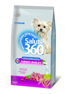 Пет 360 (Pet 360) 360 Salute 1,8кг индейка+ячмень (д/мелких пород) сухой д/собак (125591)