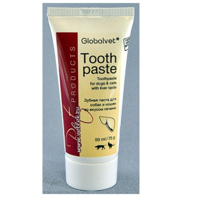 Globalvet: Toothpaste зубная паста, 50мл со вкусом печени д/собак и кошек