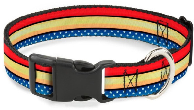 Ошейник (Buckle-Down) Чудо-женщина мультицвет с пластиковой застёжкой 38-66 см