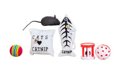 Игрушка (YUGI) набор игровой для кошек 7 предметов /YG29751/