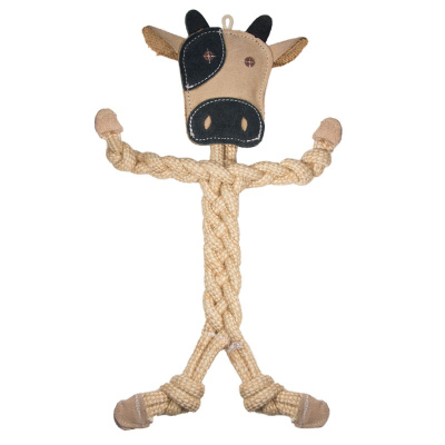 Игрушка ЭКО (Triol) Веселая бурёнка из натур. кожи д/собак, 400*250*40мм