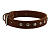 Ошейник (Каскад) кожаный двойной с украш. шир. 45 мм, обхват шеи от 63 до 72см