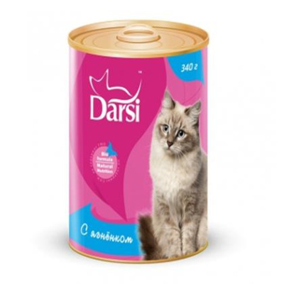 Дарси (Darsi) 340г паштет с ягненком консервы д/кошек (029228)