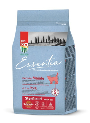 Пет 360 (Pet 360) 360 Essentia 1,5кг свинина (д/стерилизованных) сухой д/кошек (129674)