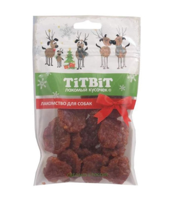 TiTBiT 0,08кг Меню от Шефа медальоны мясные из индейки (Новогодняя коллекция)