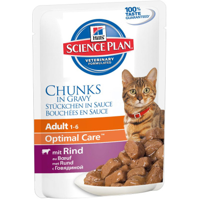 Hill's Cat 0.085  говядина кусочки в соусе влажный для кошек (604000)