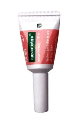 Адвантейдж (Bayer) капли (4пип х 2,5мл) против паразитов  для собак 10-25кг (ЛИЦЕНЗИЯ)