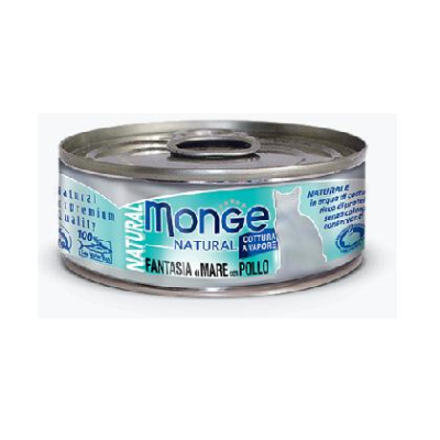 Монж (Monge) Cat Natural 80г морепродукты с курицей консервы д/кошек (007269)