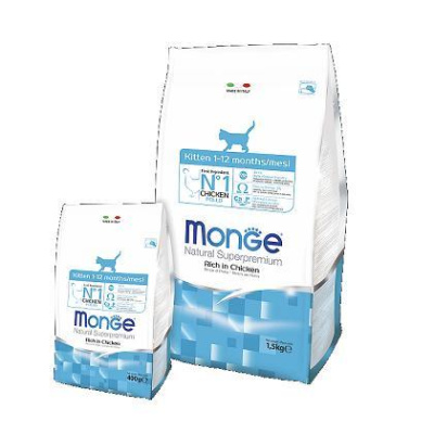 Монж (Monge) Kitten 400г (от 1 до 12 месяцев) сухой д/котят (004862)