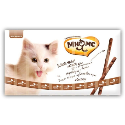 Мнямс лакомые палочки для кошек с индейкой и ягненком 13,5 см 10*5гр (30)