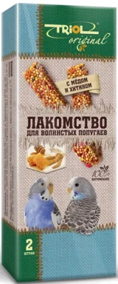 Triol 0,055кг лакомство с мёдом и хитином для волнистых попугаев (2 шт)