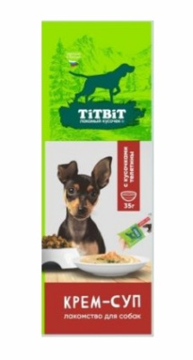 TiTBiT 0,035кг крем-суп с кусочками телятины для собак TiTBiT 0,035кг крем-суп с кусочками телятины для собак