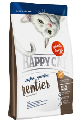 Happy Cat Sensitive Grainfree 1,4кг северный олень беззерновой сухой для кошек (081138)