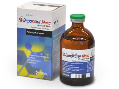 Энроксил Макс (энрофлоксацин) 10% р-р инъек.100 мл
