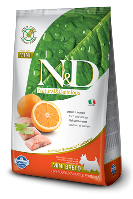 Farmina (Фармина) N&D Dog 7кг с рыбой и апельсином для взрослых собак мини (021748)