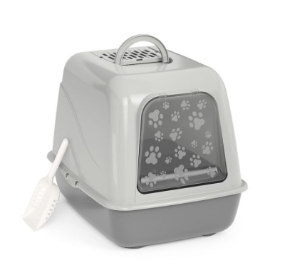 Туалет (Zoo Plast) закрытый для кошек, серый (50,5*39*41см) 