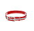 Ошейник (Каскад) из биотана со светоотражающей полосой шир. 15мм, обх. шеи. 21-30см, красный